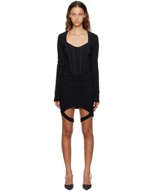 Dion Lee Fin Corset Minidress - Black