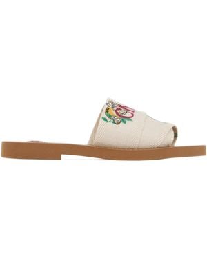 Chloé Open-Toe Slippers - White
