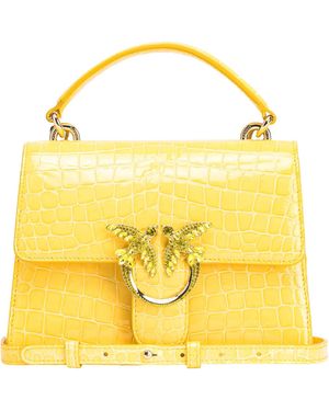 Pinko Adjustable Strap Shoulder Bag - Yellow
