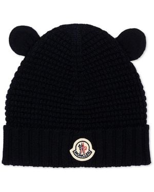 Moncler Ribbed Knit Hat - Black