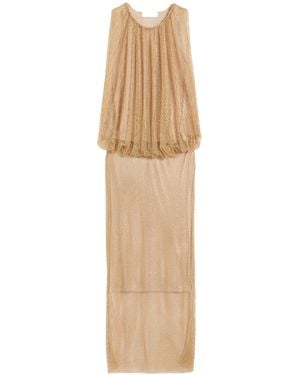 Sportmax Layered Mesh Dress - Natural