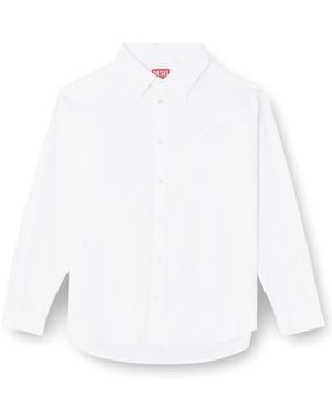 DIESEL S-Simply-Gsbh Stretch Poplin Shirt - White