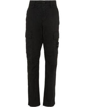 Stone Island Junior Logo Patch Cargo Pants - Black