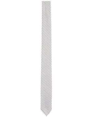 Thom Browne Classic Seersucker Tie - White