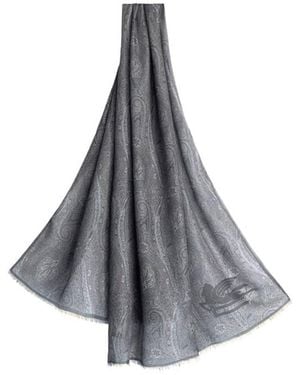 Etro Printed Scarf - Grey