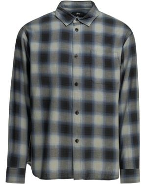 Stussy Stüssy Checked Long Sleeve Shirt - Grey