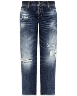 DSquared² Jenna Distressed Jeans - Blue