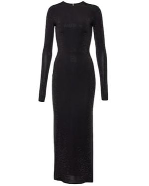 Alex Perry Crystal-Embellished Jersey Maxi Dress - Black