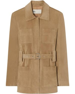 Tory Burch Belted Jacket - Natural