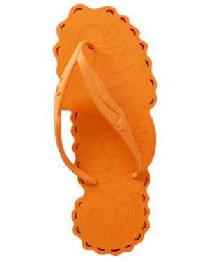 Zimmermann Seafoam Rubber Thong Sandals - Orange