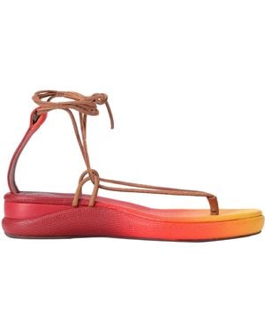 Chloé Fashionable Multi-Color Strap Sandals - Red