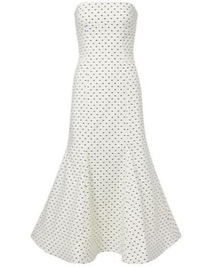 ROTATE BIRGER CHRISTENSEN Amadelle Cotton-Blend Midi Dress - White