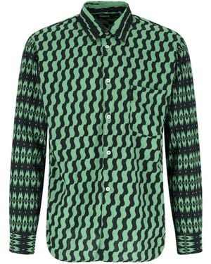 Comme des Garçons Comme Des Garçons Homme Plus Wavy Pattern Shirt - Green