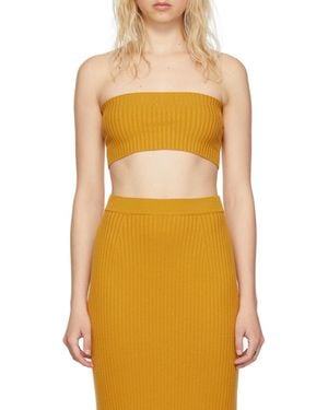 Chloé Rib Knitted Tube Top - Orange
