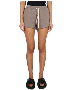 Jil Sander Pocketed Drawstring Mini Shorts - Grey