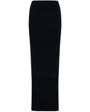 Dion Lee Gradient Ribbed-Knit Maxi Skirt - Black