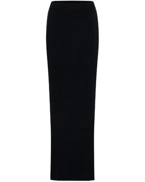 Dion Lee Gradient Ribbed-Knit Maxi Skirt - Black