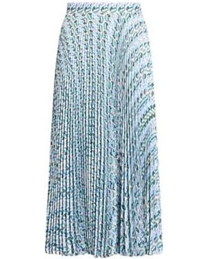Tory Burch Ruched Colourful Midi Skirt - Blue