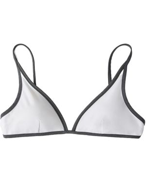 Brunello Cucinelli Monili Chain-Embellished Bikini Top - Natural