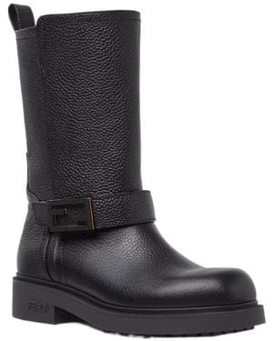 Fendi Leather Boots - Black