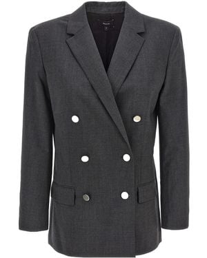 Theory Double-Breasted Blazer - Black