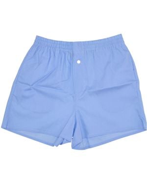 Lela Rose Elasticated-Waist Shorts - Blue