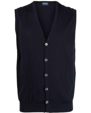 Drumohr Sleeveless V-Neck Vest - Blue