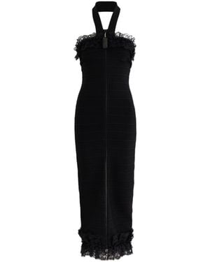 Self-Portrait X Christopher Kane Lace-Trimmed Midi Dress - Black