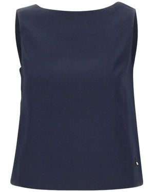 Herno Bow-Back Sleeveless Top - Blue