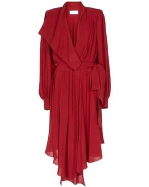 Alexandre Vauthier Checked Wrap Dress - Red