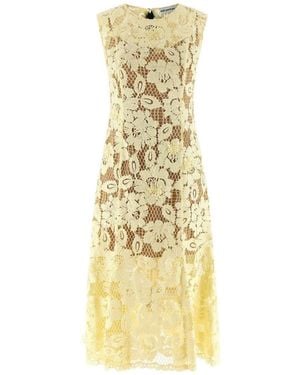 Self-Portrait Floral Crochet Midi Dress - Metallic