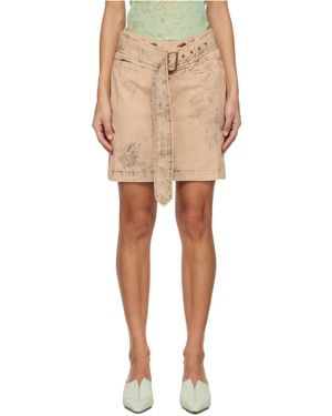 KNWLS Issa Denim Mini Skirt - Natural