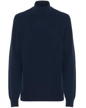 Malo Turtleneck Straight Hem Jumper - Blue