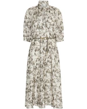 Max Mara Patterned Dress - White