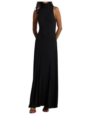 Ralph Lauren Sleeveless Turtleneck Maxi Dress - Black