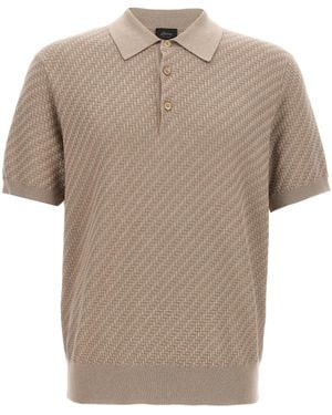 Brioni Polo Shirts - Natural