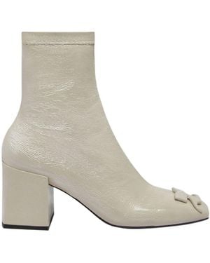 Courreges Courrèges Zip Detailed Square Toe Ankle Boots - White