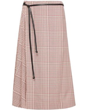 Bottega Veneta Checked Skirt - Pink