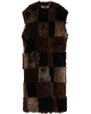 Marni Shearling Long Vest - Black