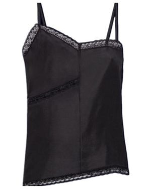 MM6 by Maison Margiela Lace-Detailed Top - Black
