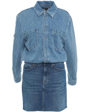 7 For All Mankind Denim Mini Dress - Blue