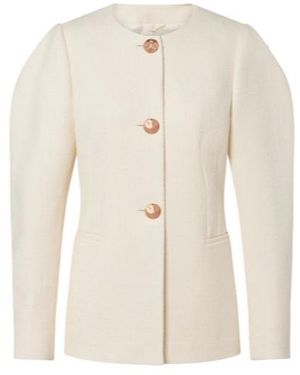 Gabriela Hearst Daelan Silk And Wool Blazer - Natural