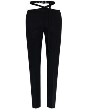 The Attico The Cut-Out Detailed Trousers - Blue