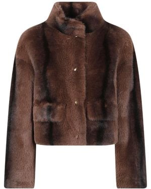 ERMANNO FIRENZE Long-Sleeve Casual Jacket With A Stand-Up Collar - Brown