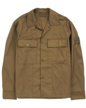 Stone Island Logo Patch Overshirt - Green