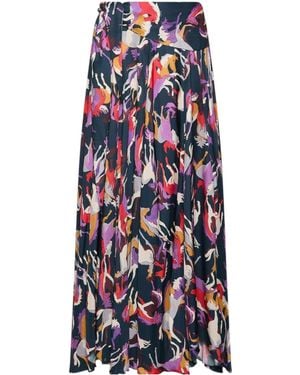 Marella Printed Skirt - White