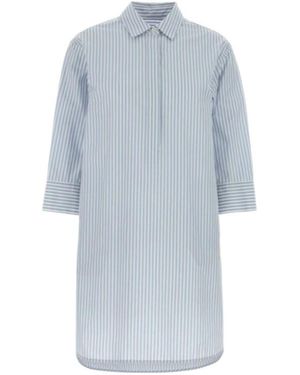 Woolrich Serafino Striped Poplin Shirt Dress - Blue