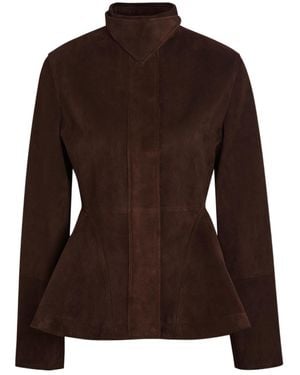 Alaïa Suede Jacket - Brown