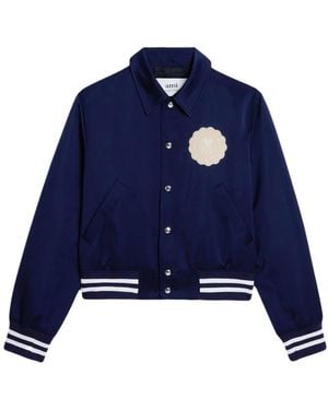 Ami Paris Ami De Coeur Bomber Jacket - Blue