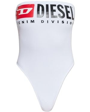 DIESEL Cecilia-D-Core Logo Band Swimsuit - White